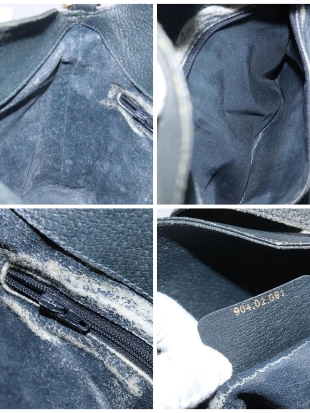 GUCCI GG Supreme Sherry Line Shoulder Bag PVC Navy Gold 904 02 081 Auth BSZ533 - Picture 15 of 16